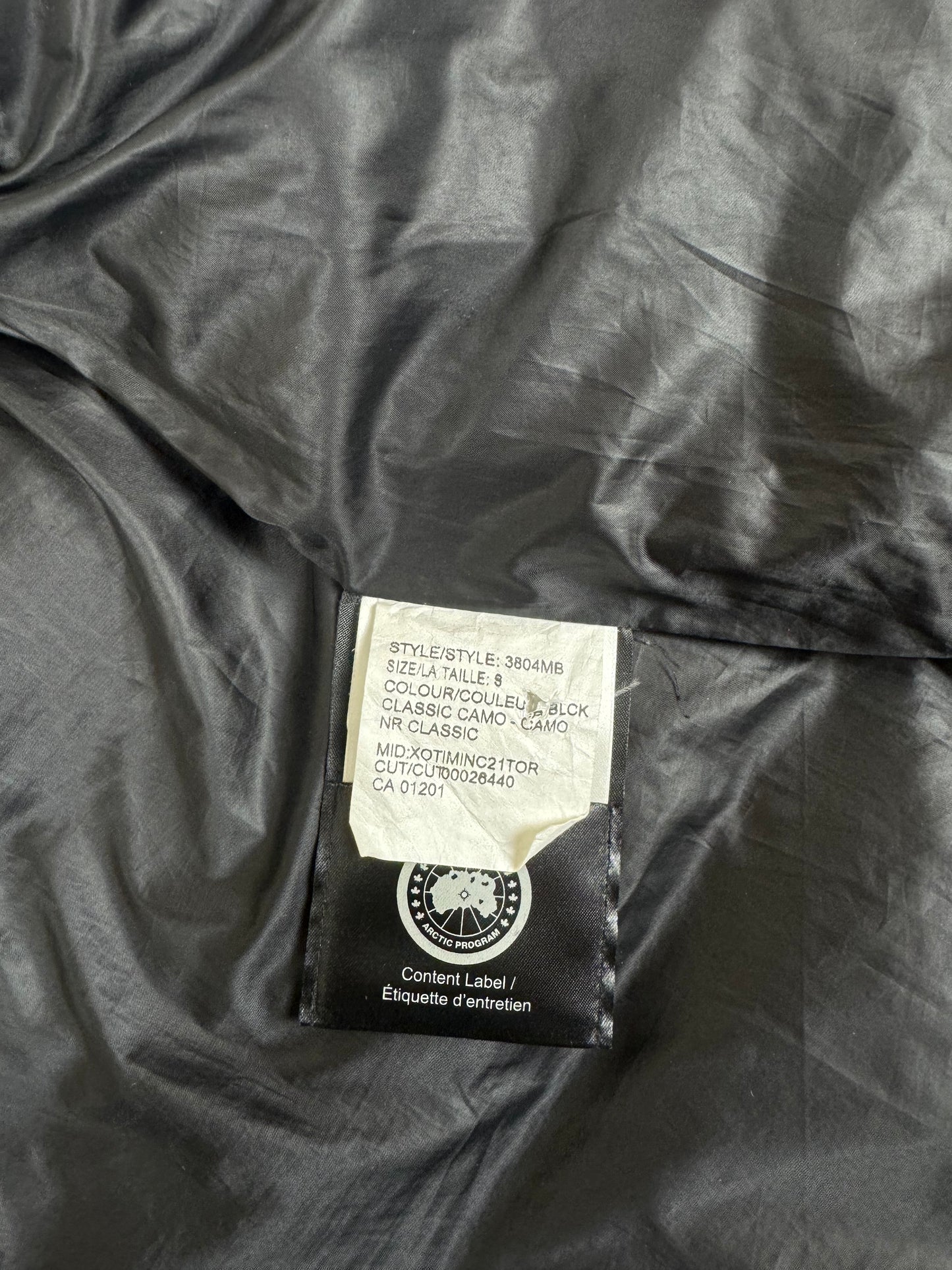 CANADA GOOSE MACMILLAN BLACK BADGE 'CAMO' SMALL