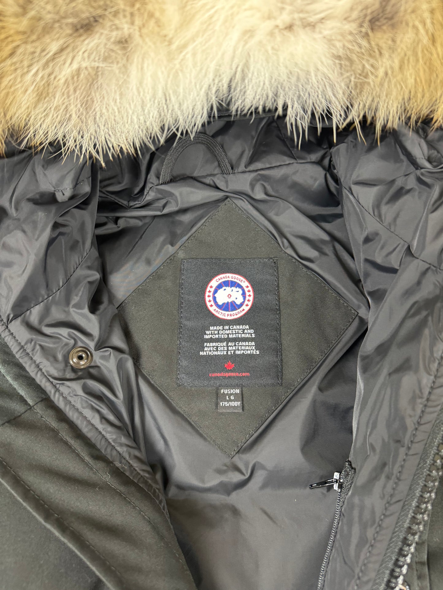 CANADA GOOSE CARSON PARKA 'BLACK' FUSION LARGE