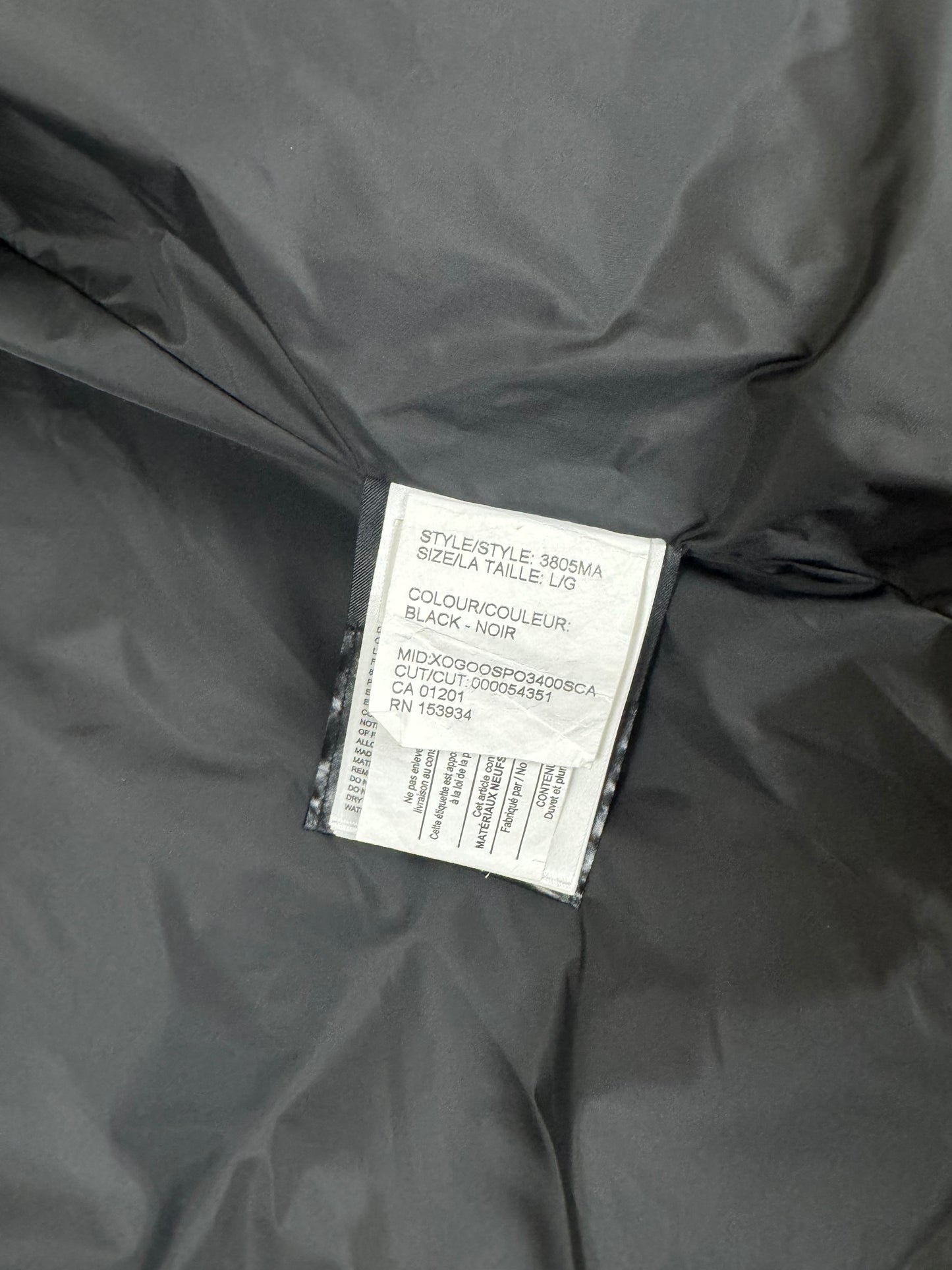 CANADA GOOSE CARSON PARKA 'BLACK' FUSION LARGE