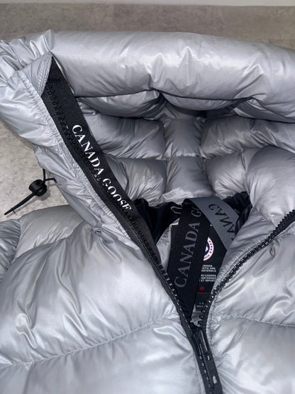 CANADA GOOSE BLACK BADGE CROFTON PUFFER ‘SILVER’ LARGE