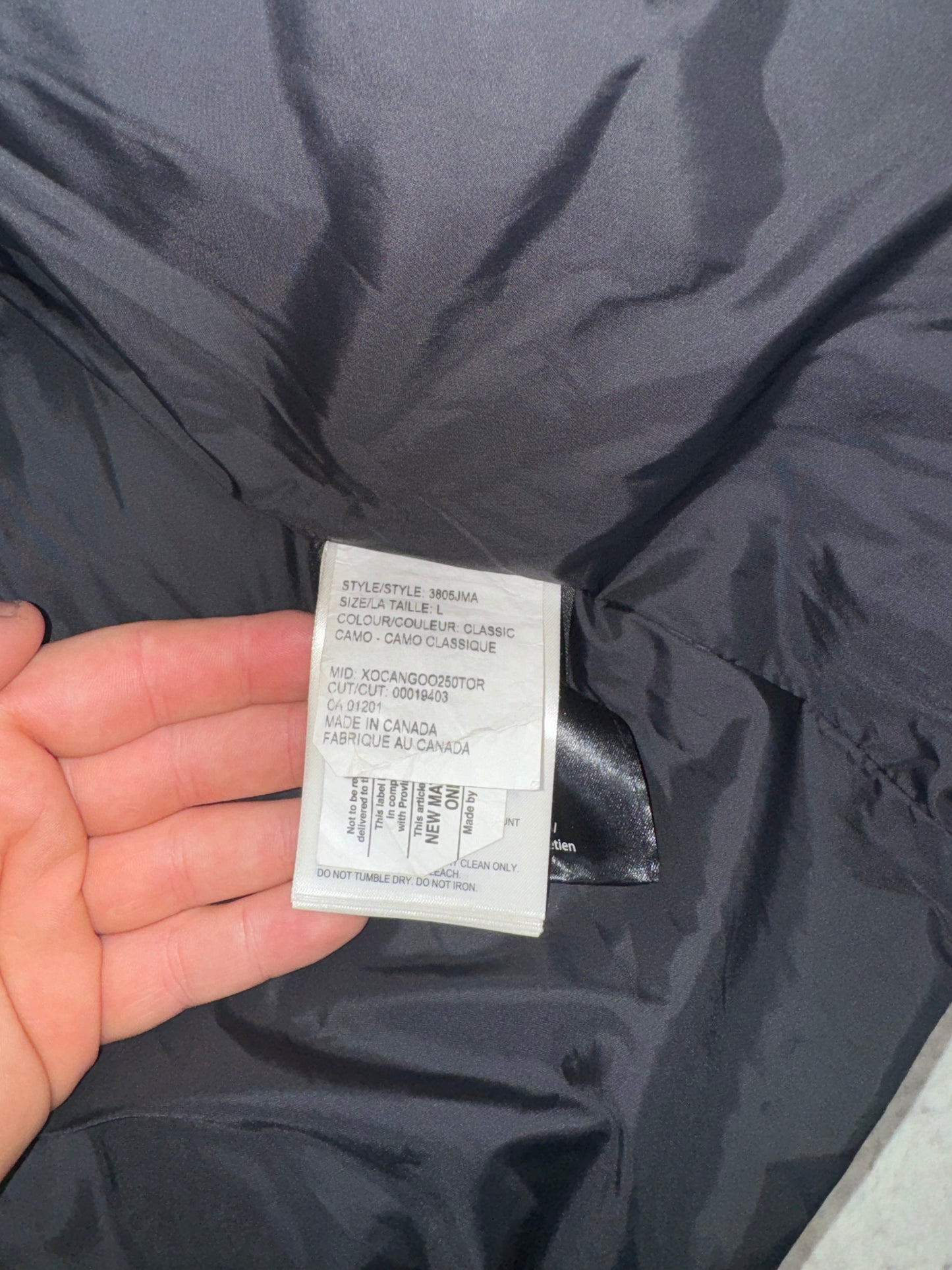 CANADA GOOSE CARSON PARKA ‘CAMO’ FUSION LARGE