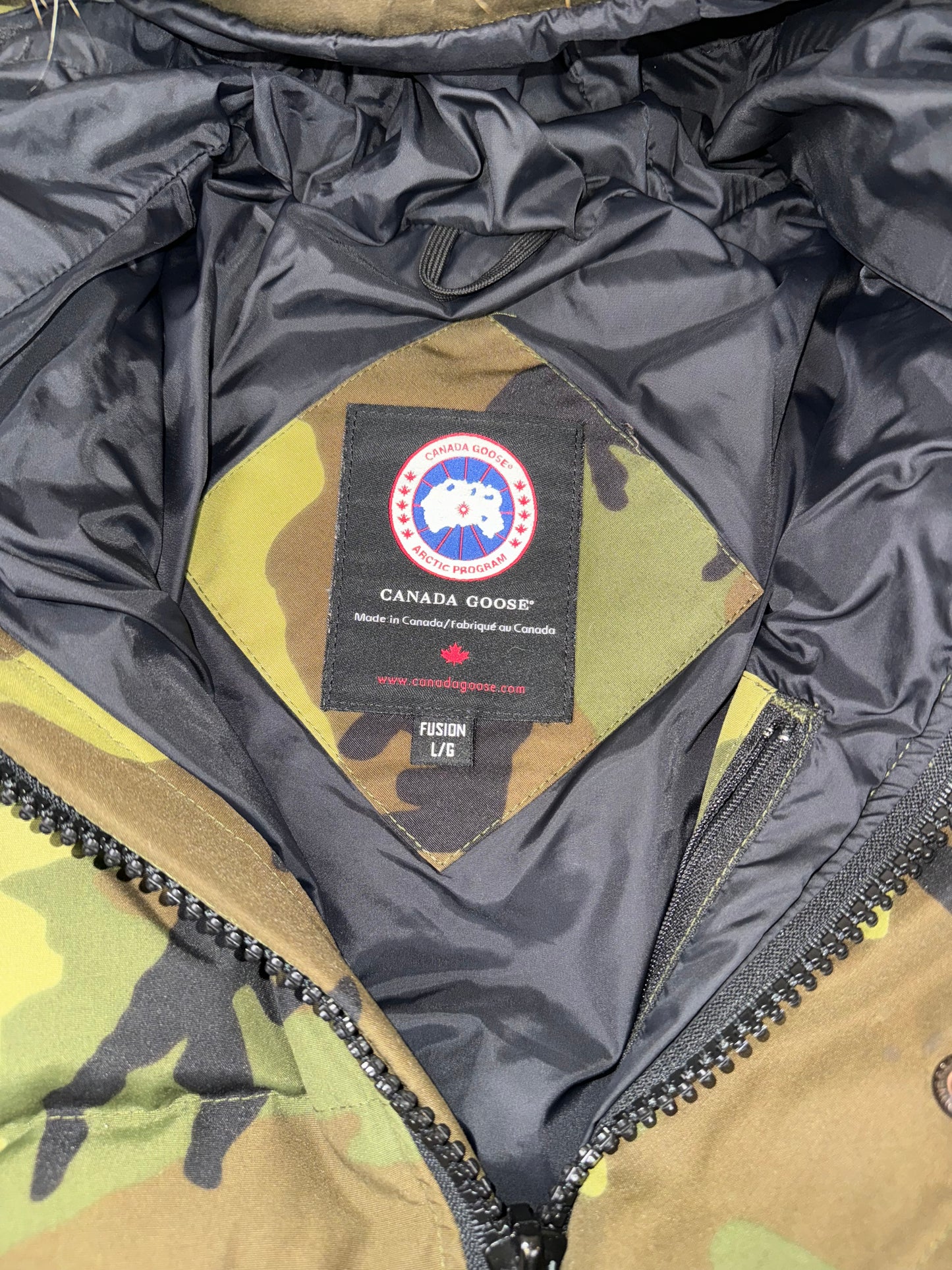 CANADA GOOSE CARSON PARKA ‘CAMO’ FUSION LARGE